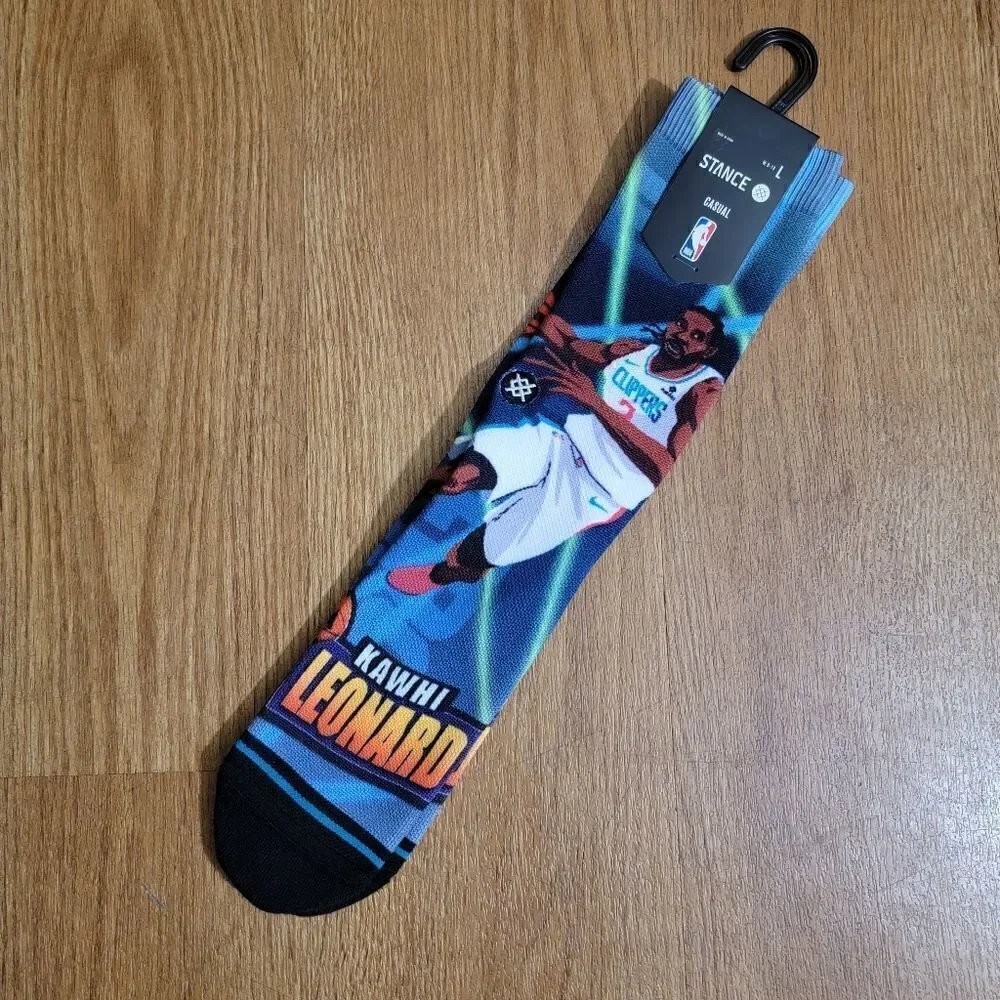 Stance NBA Kawhi Leonard Fast Break Crew Socks Los Angeles Clippers Large L New